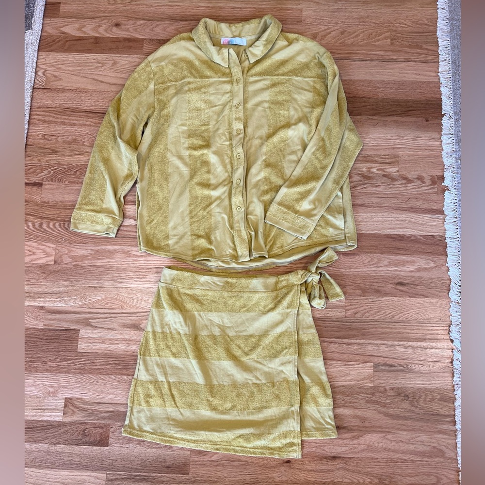 Free People Beach skirt and shirt set size L